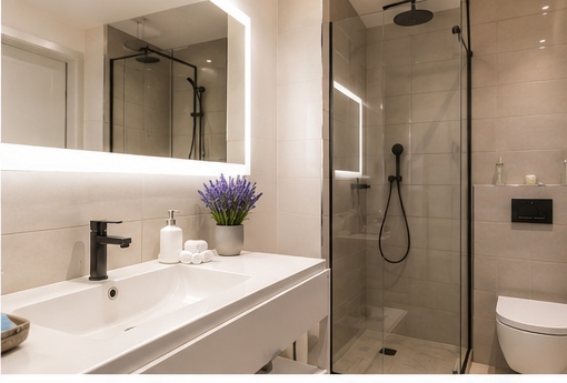 Badezimmer glänzend & hygienisch sauber